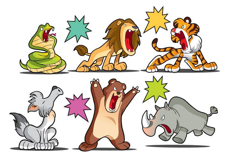 animals cartoon character design