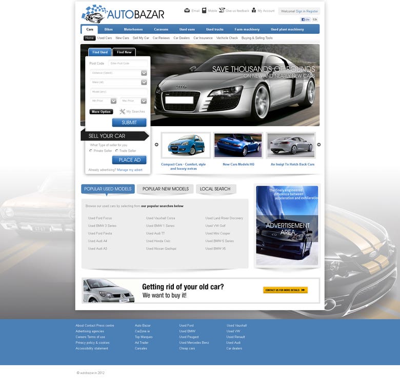 Used automotive reselling Portal