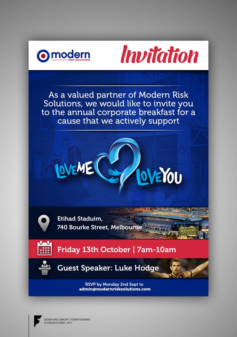 Modern Risk Solutions - Invitation design
