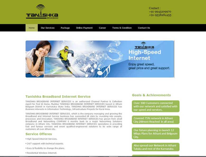 Telecom Boradband Website