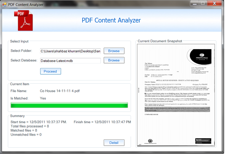 PDF and OCR matching software