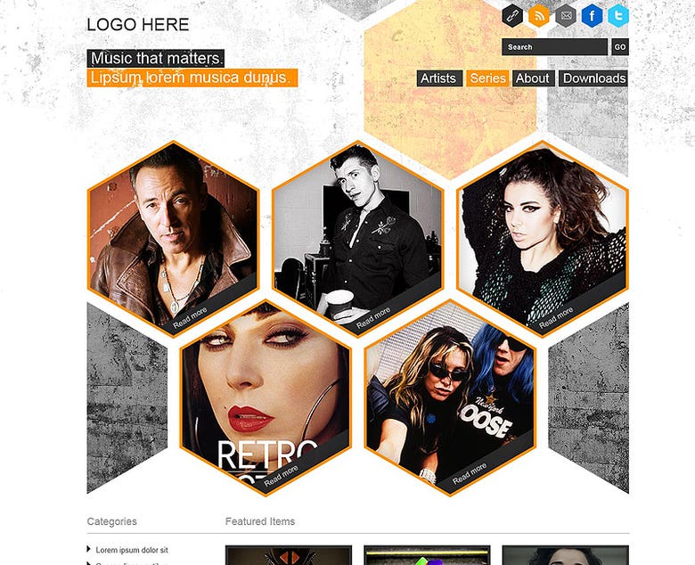Music Wordpress Site Concept Design