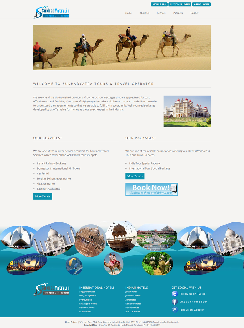 PHP Website: Welcome to sukhadyatra Tours