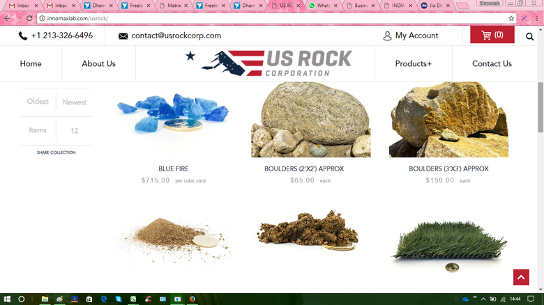 Ecommerce website for Rock