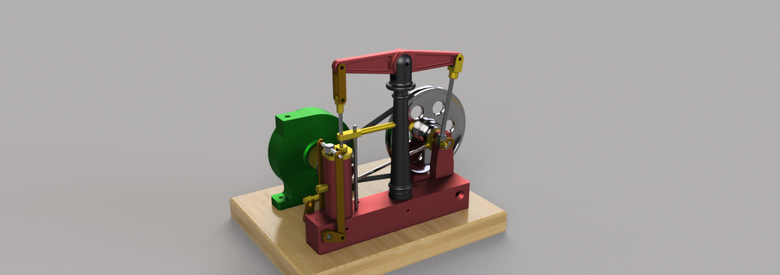 Horizontal Beam Steam Engine
