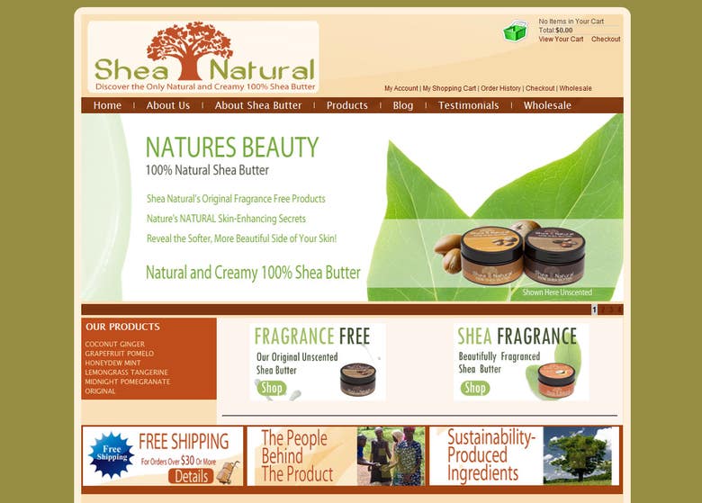 Shea-Natural e-commerce Website