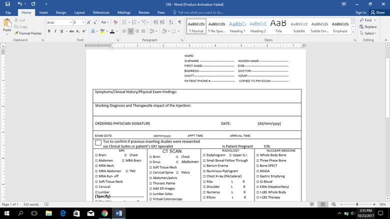 creating and data entry of form template from pdf