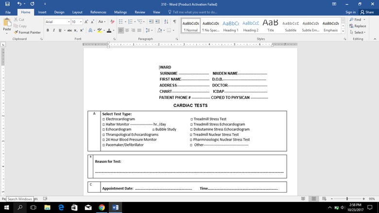 creating and data entry of form template from pdf