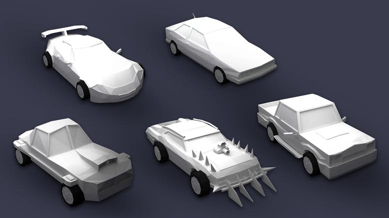 3D Car and Voxel art