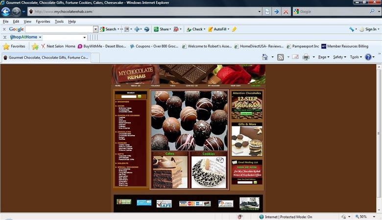 My Chocolate Rehab Website
