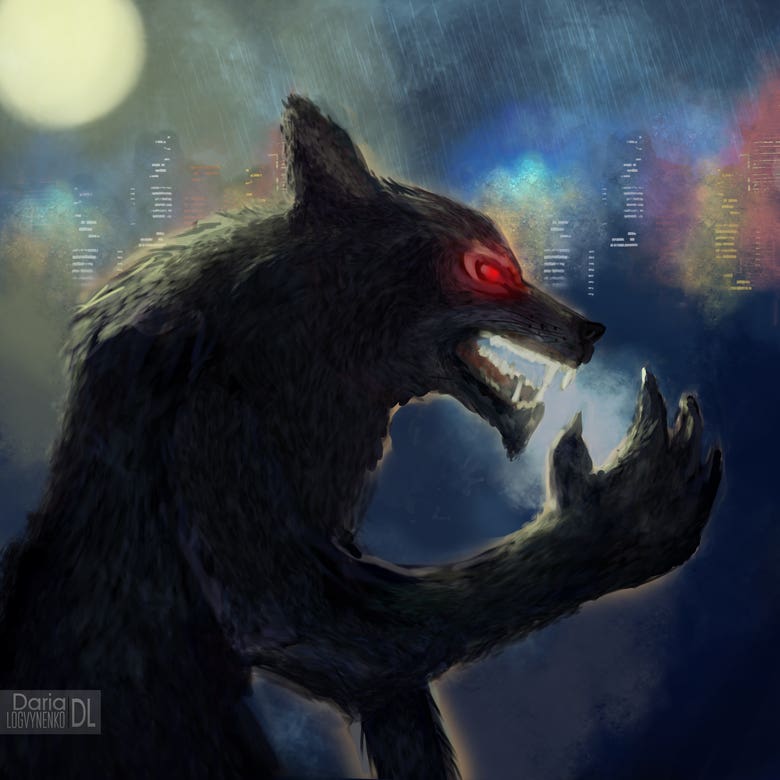 Werewolf digital illustration
