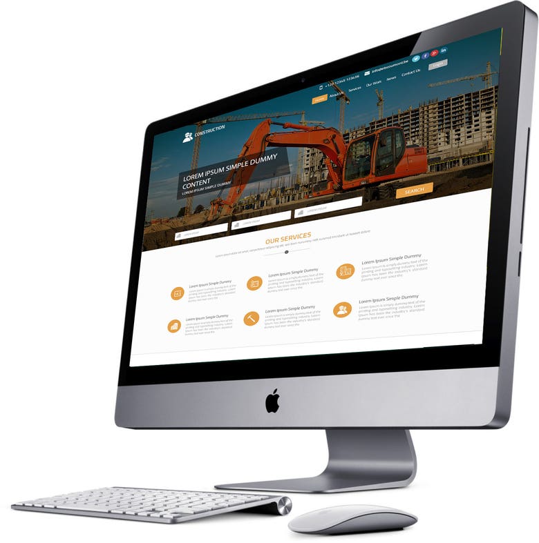 Design a website for construction