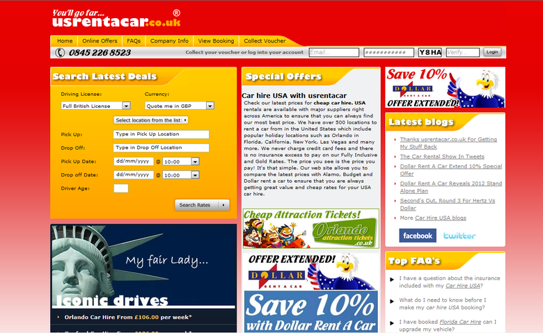 Online Car rental web-sites