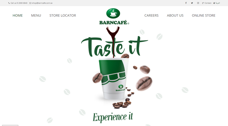 Barncafe Multilingual Website & Online Store