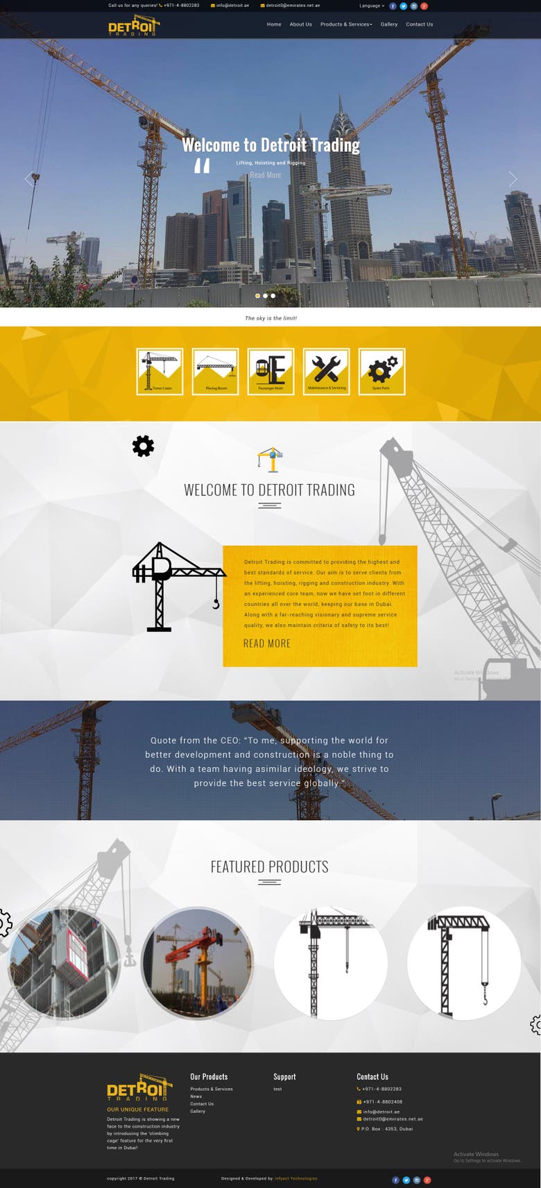 Multilingual Construction Equipment Website