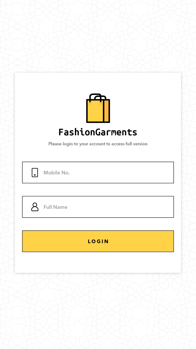 Fashion e-commerce mobile app