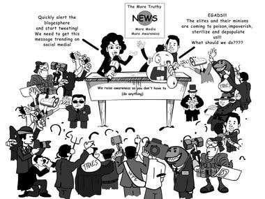 Cartoon for newspaper