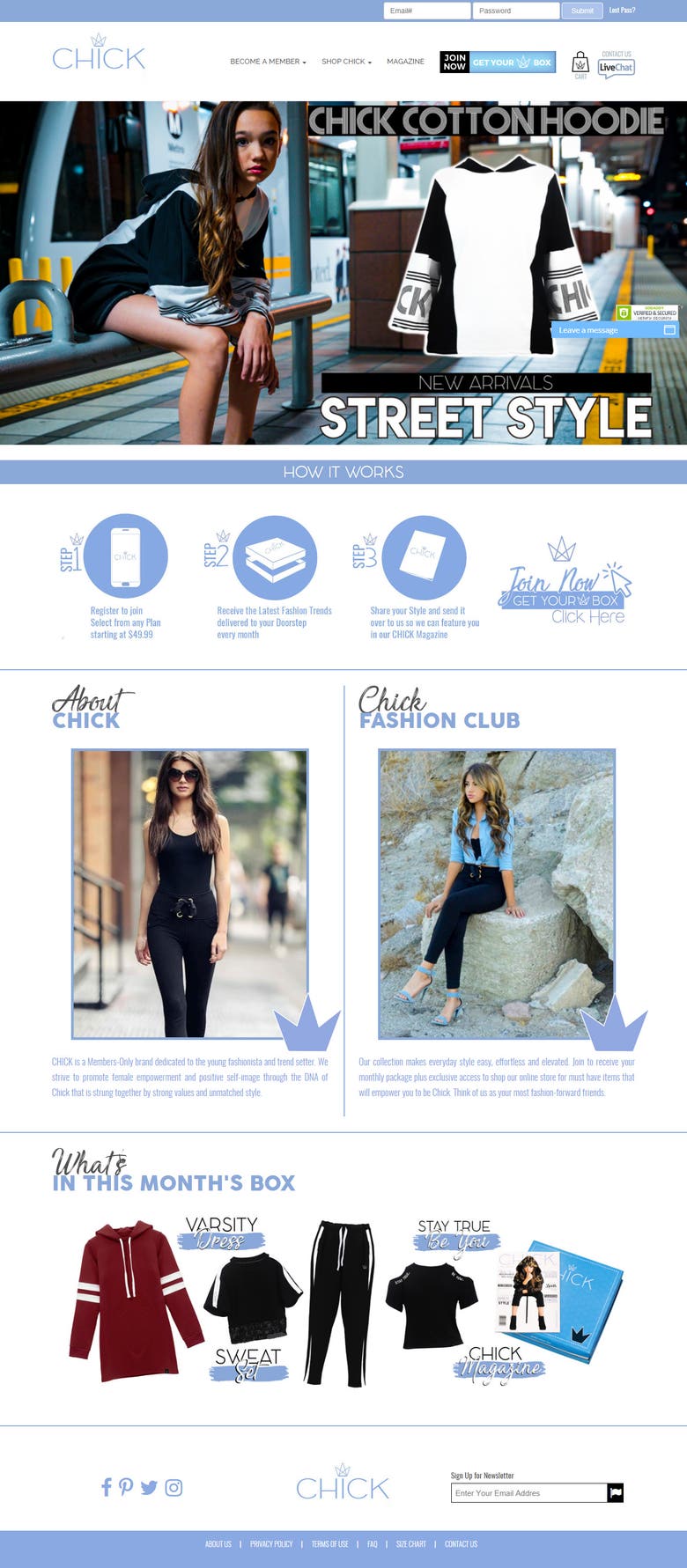 Chick By Glossy: eCommerce Website