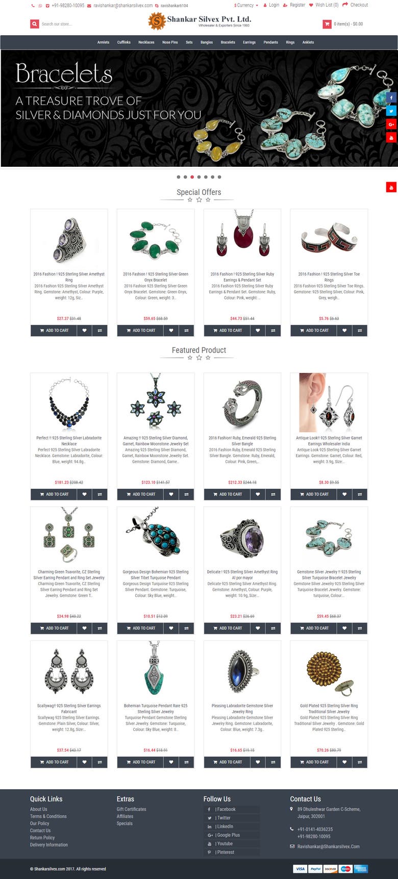 Open Cart Website for Jewelry
