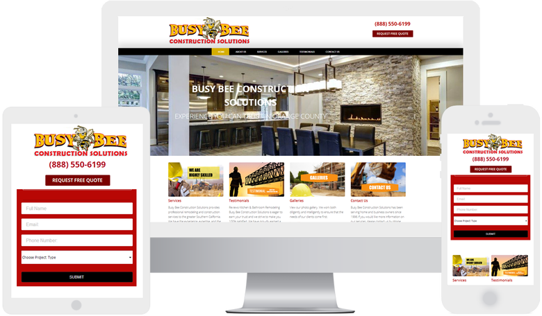 Custom Website Design for Busy-Bee Construction