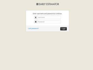 Backend for PHP web app (earlyestimate)