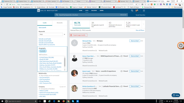 LinkedIn Sales Navigator Account for Persona lead