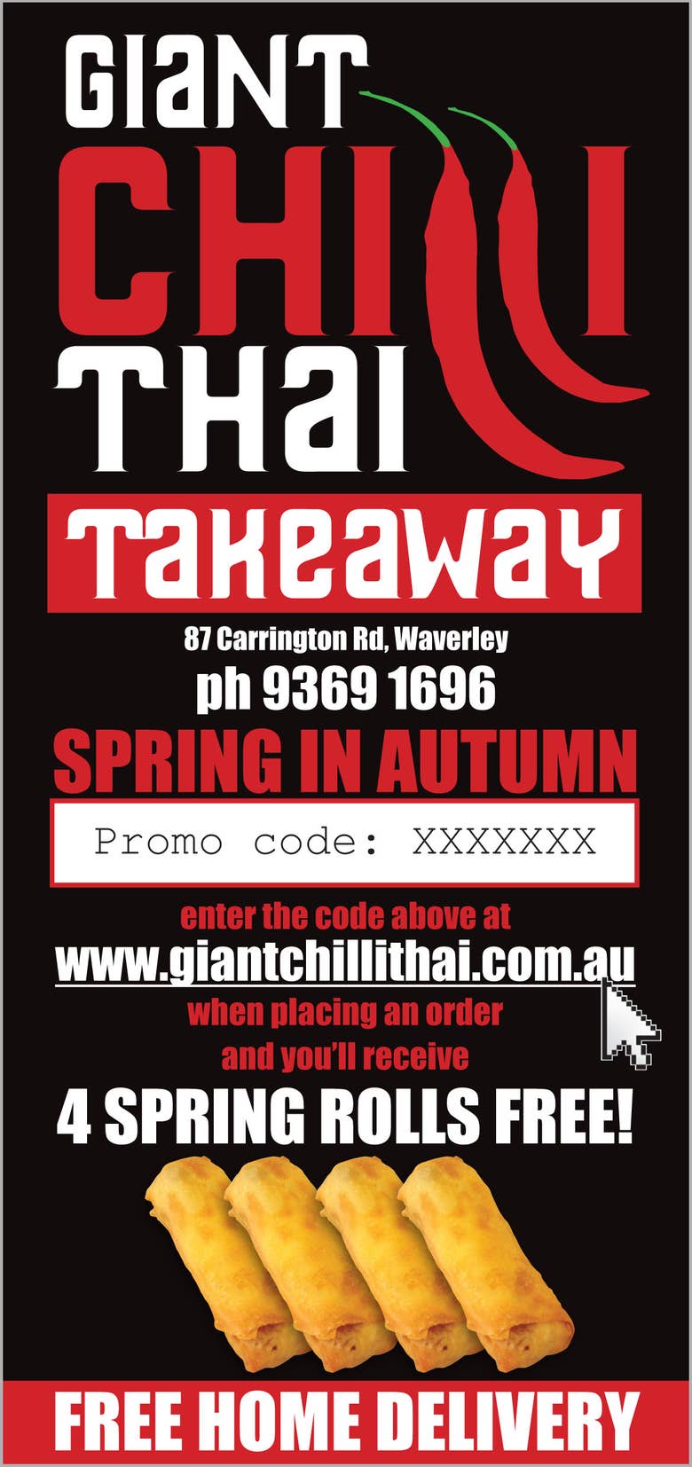 2pp DL Leaflet for Thai Takeaway