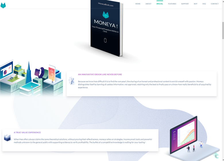 Class and elegant responsive landing page for new Ebook
