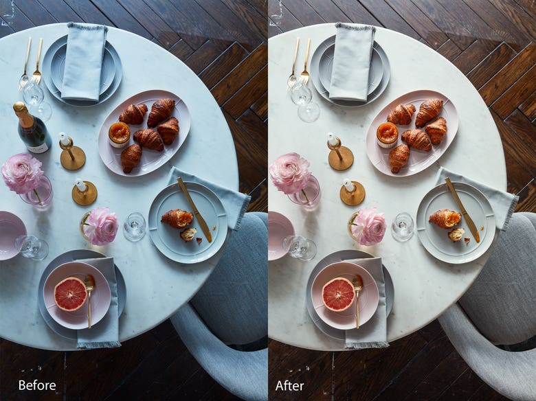 Food industry image Retouching and color correction