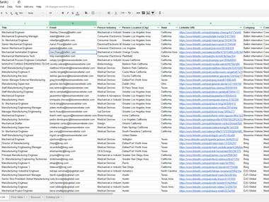Microsoft excel Sales prospect list build and data update