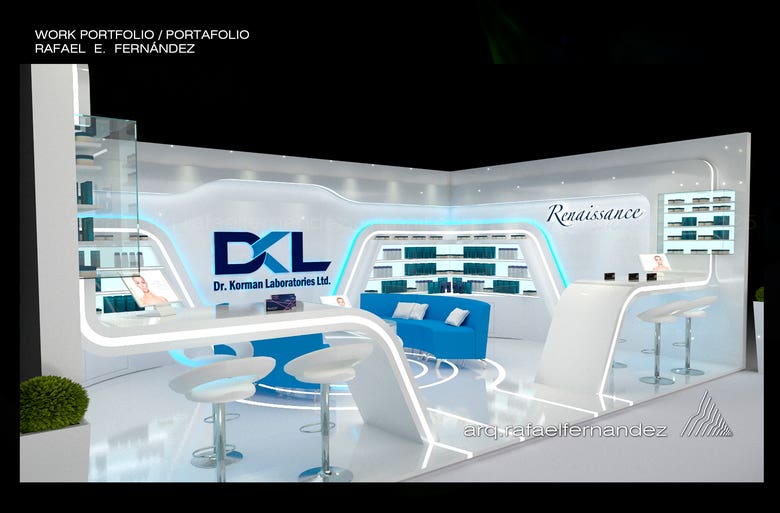 COSMETIC STAND DESIGN IN EXPO.