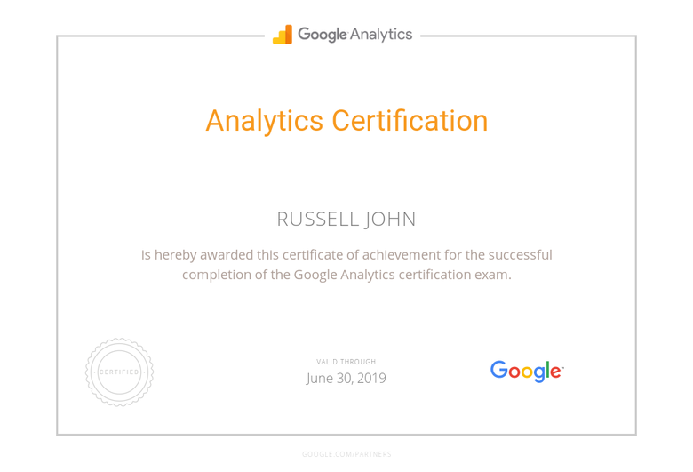 Google Analytics IQ Certification