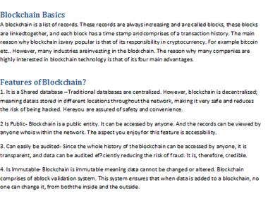 Bitcoin and Blockchain Article