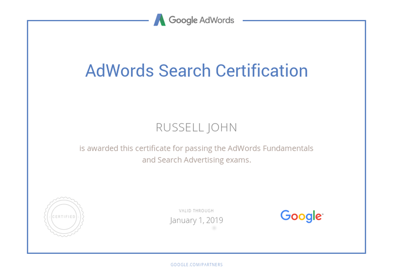 Google AdWords Certification