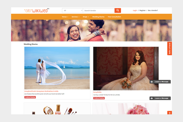 WiKiWed - Wedding vendor & Business site