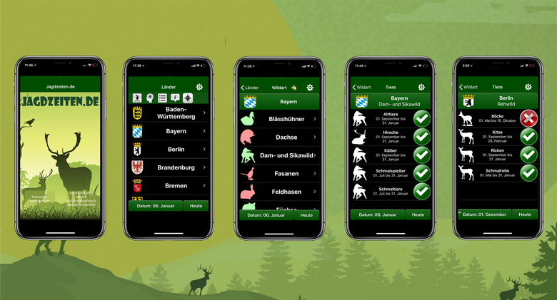 Jagdzeiten.de App