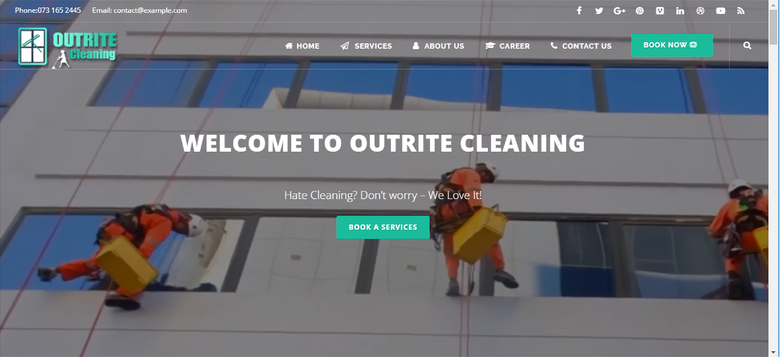 Outrite cleaning website development and seo