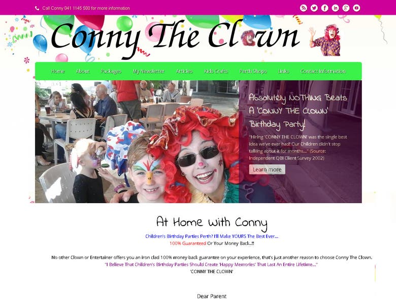 Conny The Clown Website - Copy Joomla site over from html
