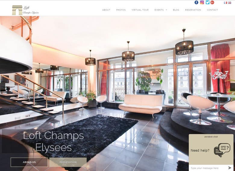 Paris Loft website