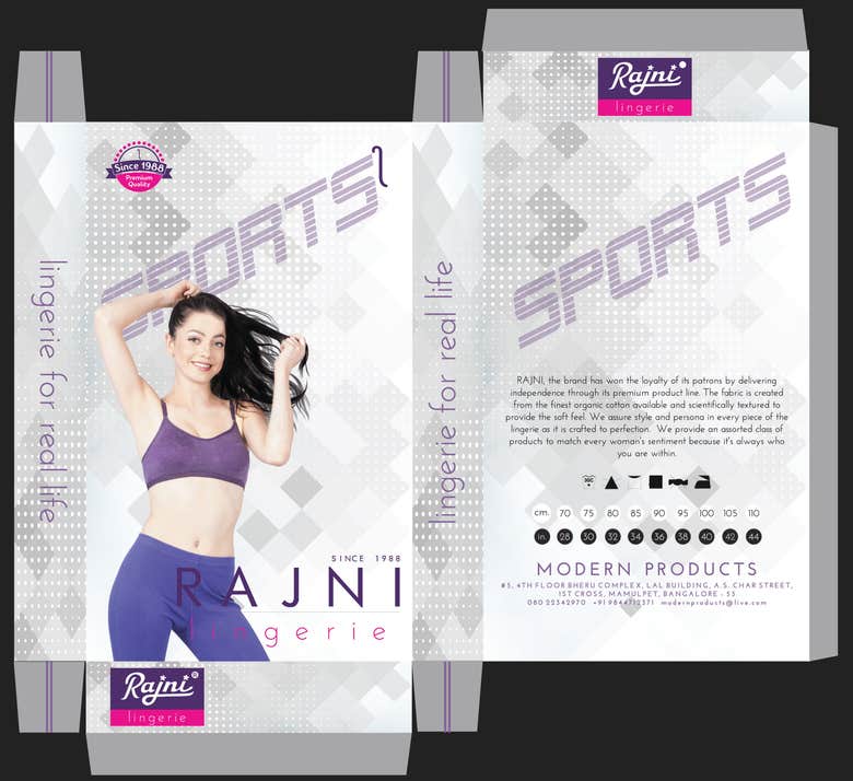 sport bra packaging box