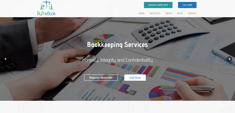 Accounting / Bookkeeping Website - http://bythebooklynda.com