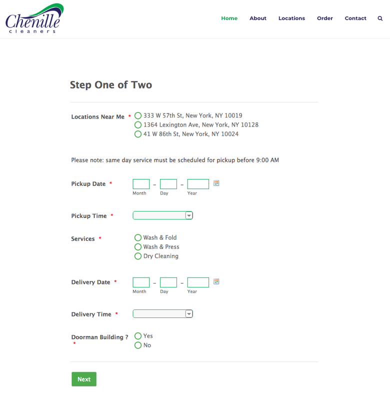 Chenille Cleaners. Corporate Site.