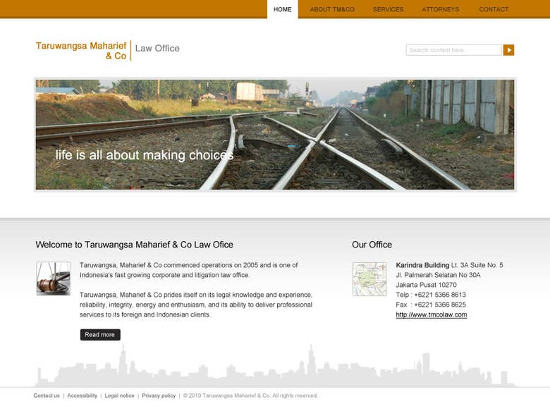 Taruwangsa Maharief and Co. Law Office Website