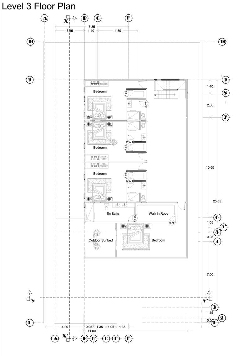 Modern House Design - Plans, Elevation and section