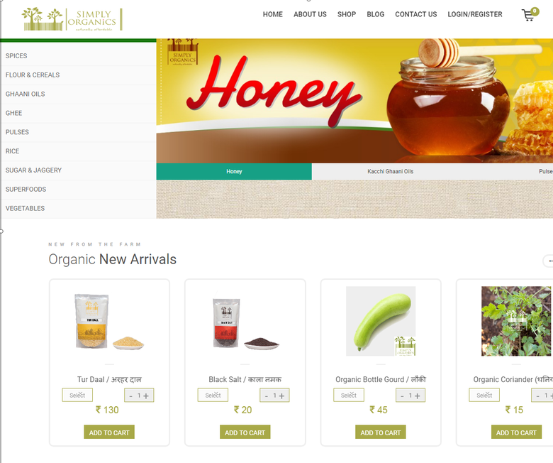 Simply Organics:- Online Organics Grocery / Retail Store
