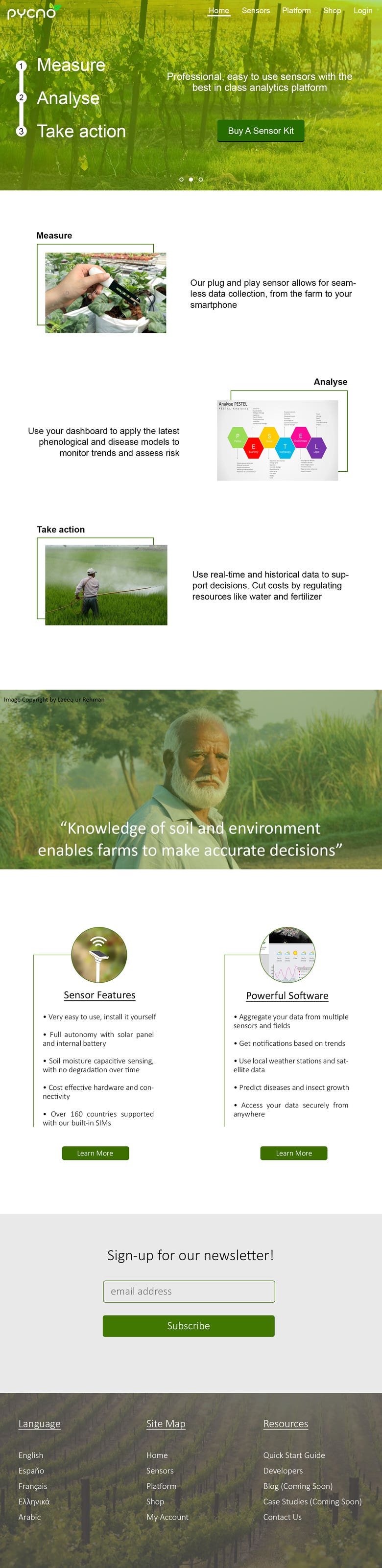 Agriculture Website Homepage Mockup