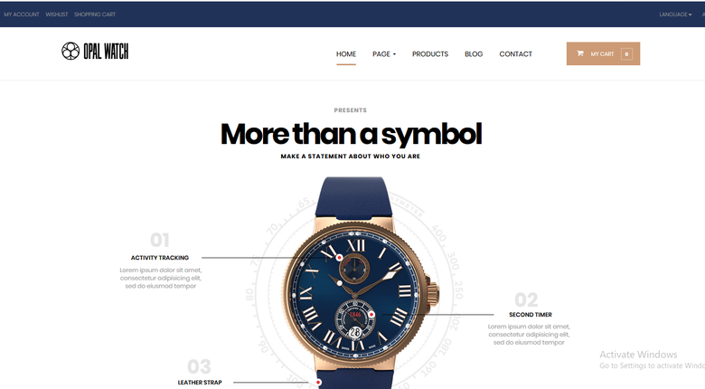 Opal Watch website template