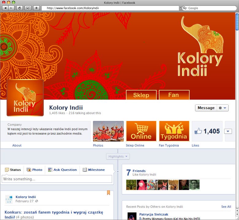 Facebook.com - Kolory Indii