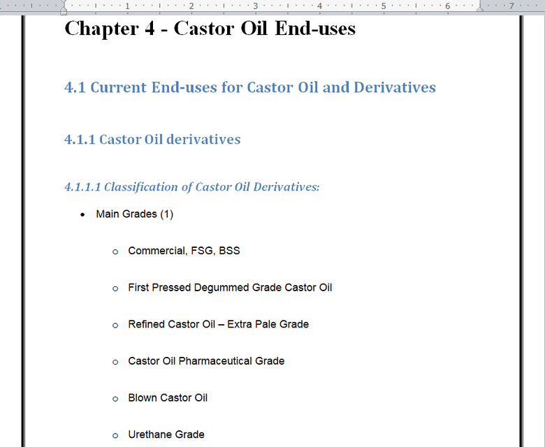 Comprehensive, detailed Castor Oil Report