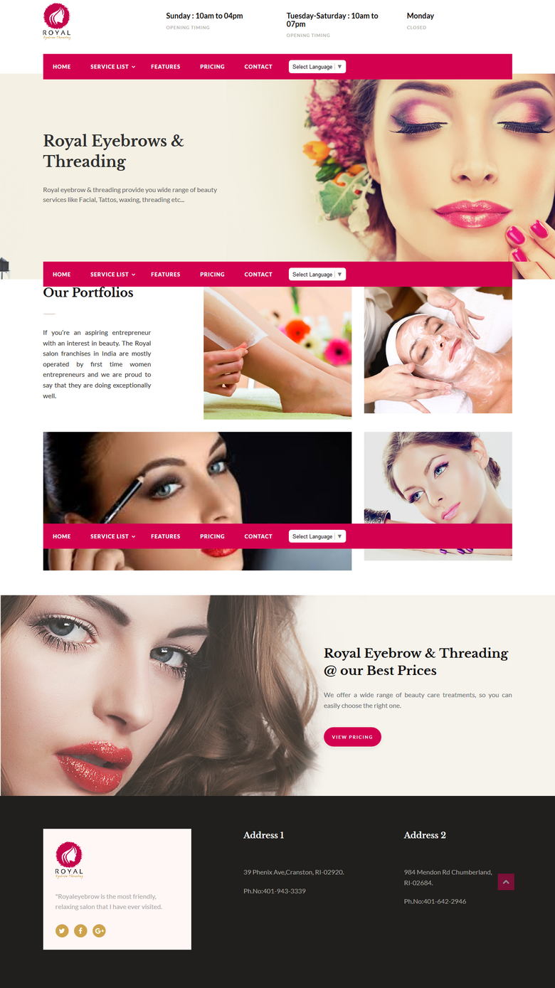 Beauty website
